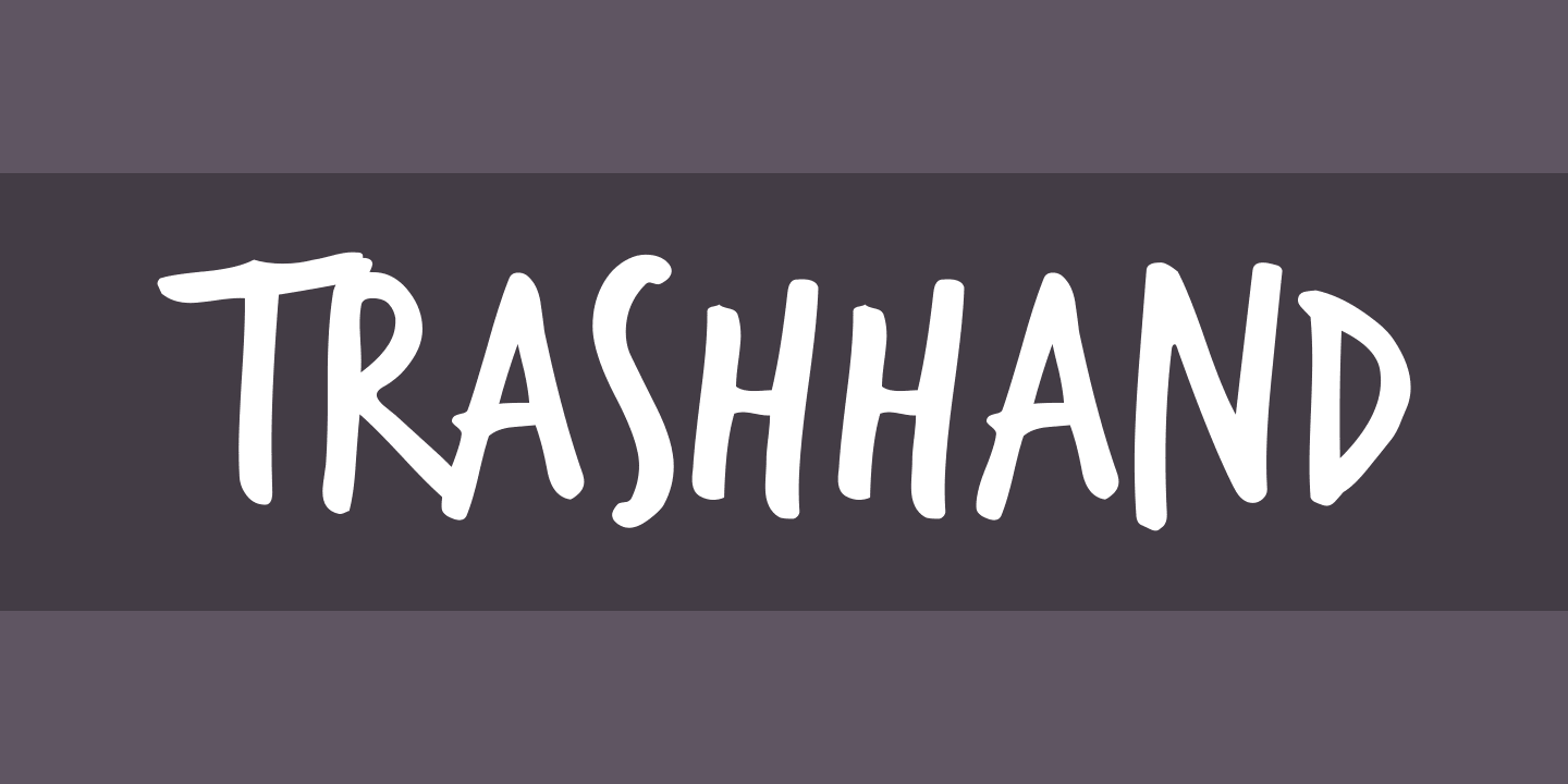 TrashHand Regular Font preview